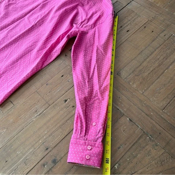 Bertigo pink slip cuff floral button down shirt men’s medium - Picture 10 of 10